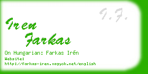 iren farkas business card