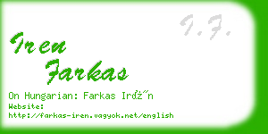 iren farkas business card